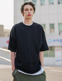 UNDERBASE(アンダーベース) Single overfit short-sleeve black ISST9052