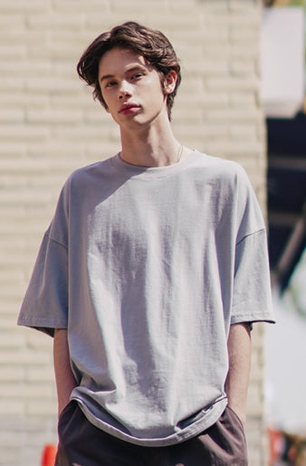 UNDERBASE(アンダーベース) Single overfit short-sleeve gray ISST9052