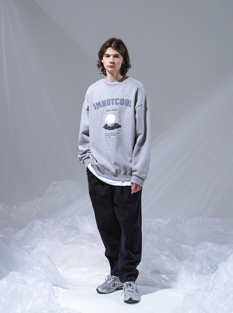 UNDERBASE(アンダーベース) Not Cool Sweatshirt Gray ISMT9092