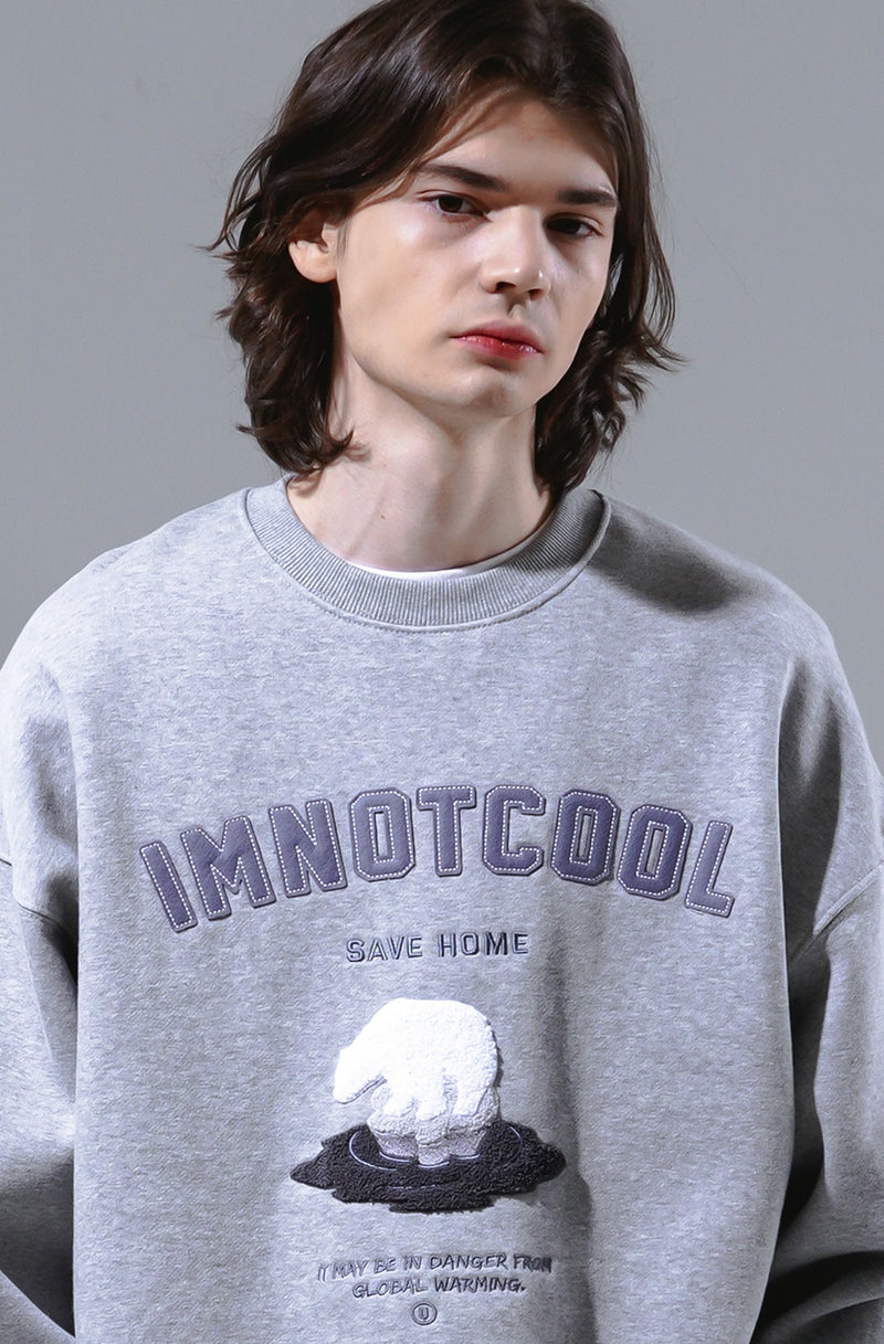 UNDERBASE(アンダーベース) Not Cool Sweatshirt Gray ISMT9092