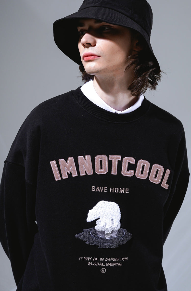 UNDERBASE(アンダーベース) Not Cool Sweatshirt Black ISMT9092