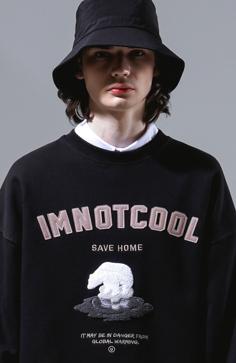 UNDERBASE(アンダーベース) Not Cool Sweatshirt Black ISMT9092