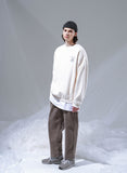 UNDERBASE(アンダーベース) Furill sweatshirt ivory ISMT9094