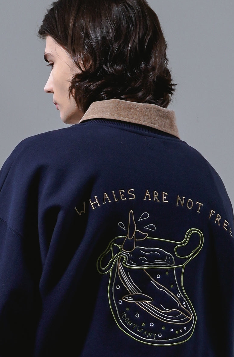 UNDERBASE(アンダーベース) Furill sweatshirt navy ISMT9094