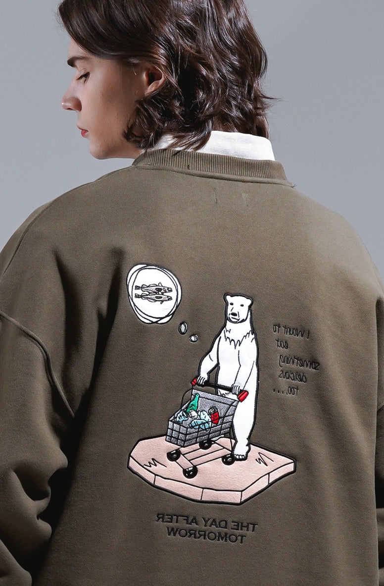 UNDERBASE(アンダーベース) Protect Sweatshirt khaki WSMT9093