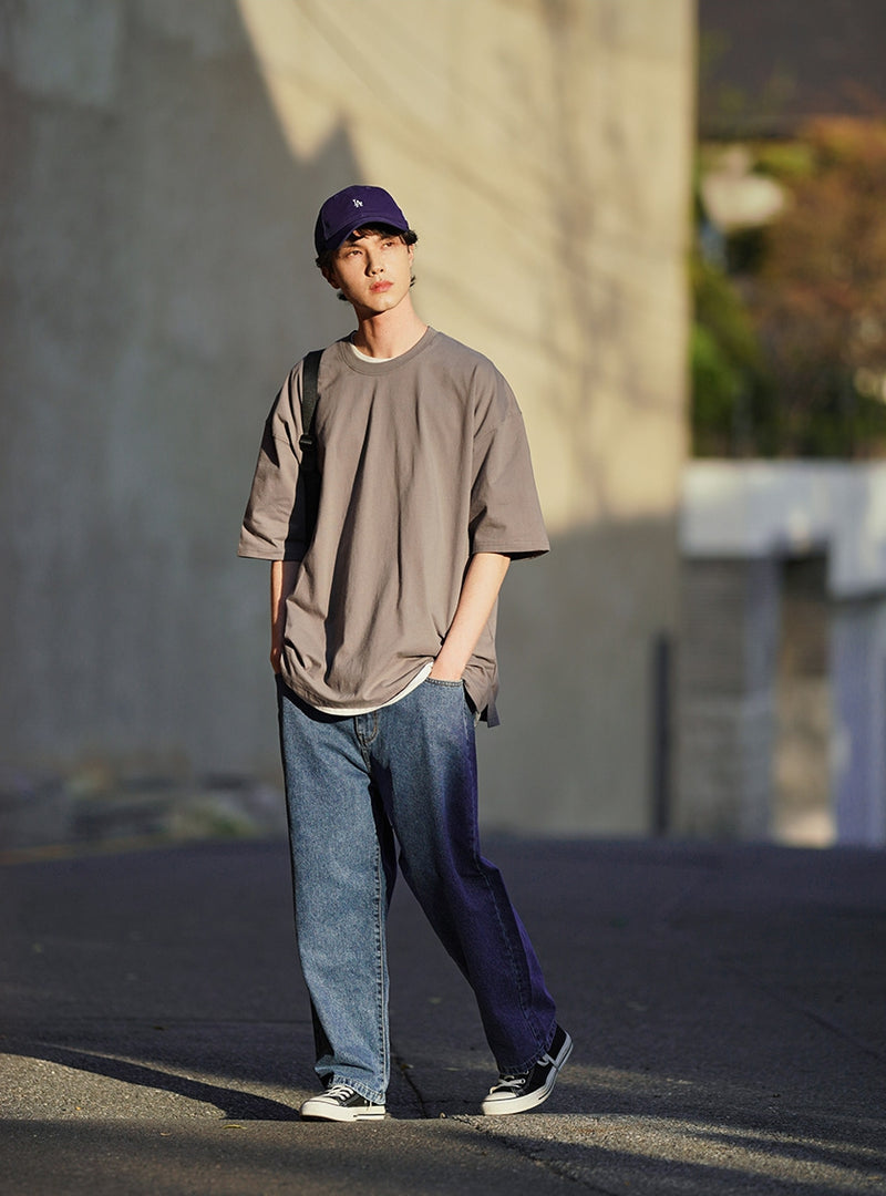 FEPL(ペプル) Essential Over fit half sleeve T-shirts darkgray SJST1316