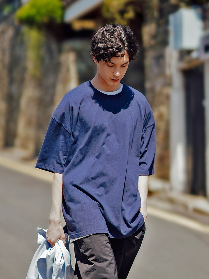 FEPL(ペプル) Essential Over fit half sleeve T-shirts navyblue SJST1316