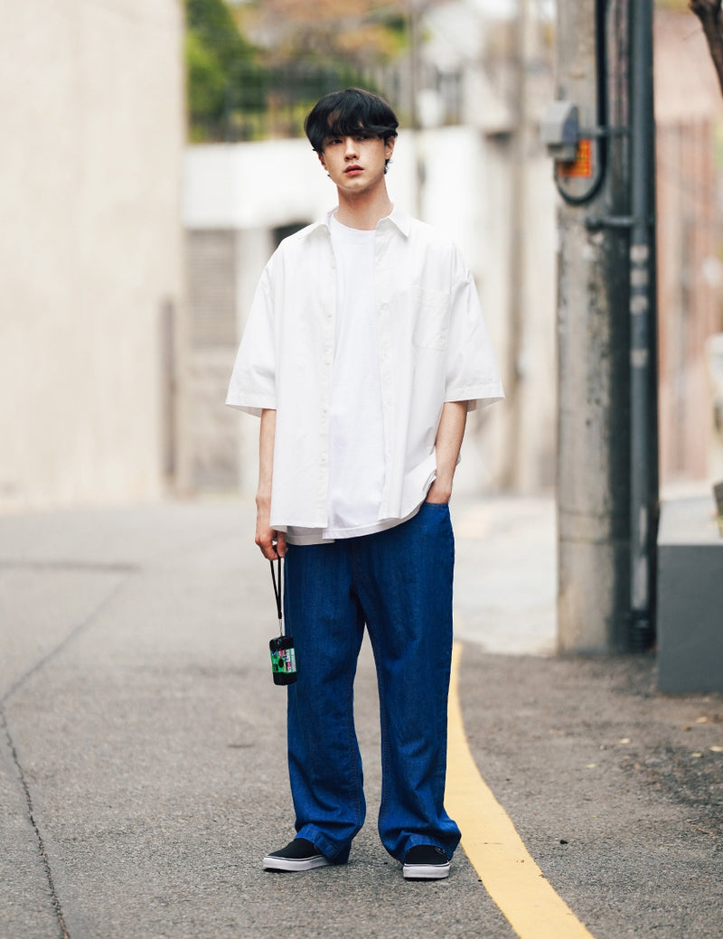 FEPL(ペプル) Light weight Wide Fit Denim pants Blue SJLP1312