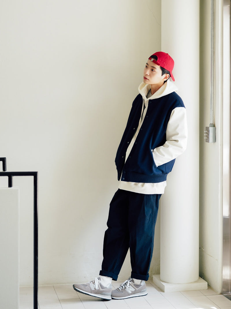 FEPL(ペプル) Minimal overfit stadium jacket navy JDOT1319
