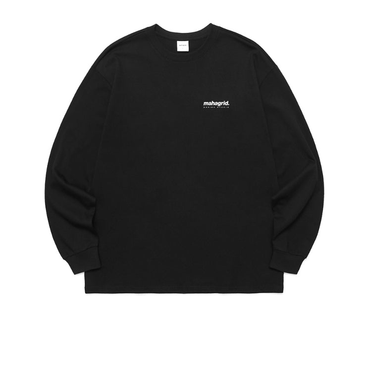 mahagrid (マハグリッド)   ORIGIN LOGO LS TEE [BLACK]