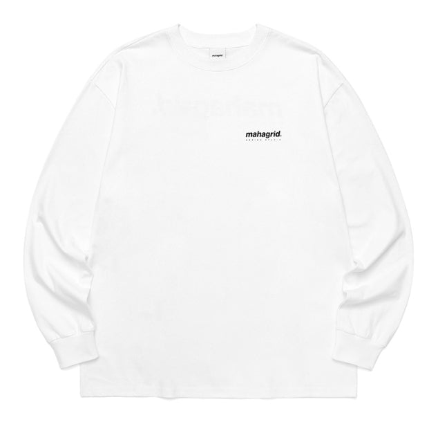 mahagrid (マハグリッド)   ORIGIN LOGO LS TEE [WHITE]