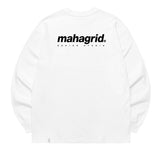 mahagrid (マハグリッド)   ORIGIN LOGO LS TEE [WHITE]