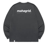 mahagrid (マハグリッド)   ORIGIN LOGO LS TEE [CHARCOAL]