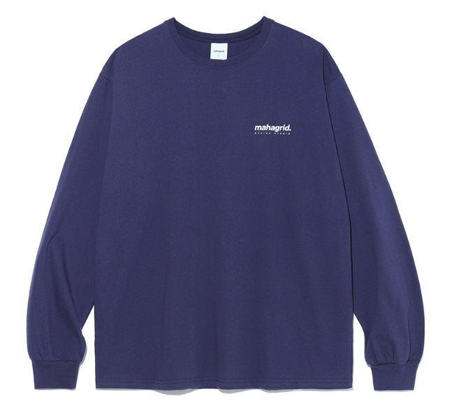 mahagrid (マハグリッド)   ORIGIN LOGO LS TEE [DEEP PURPLE]