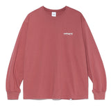 mahagrid (マハグリッド)   ORIGIN LOGO LS TEE [DEEP PINK]