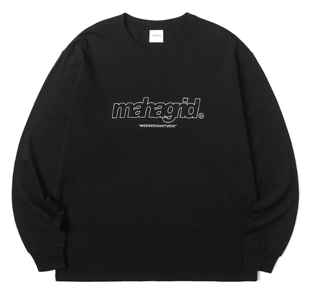 mahagrid (マハグリッド)   THIRD LOGO LS TEE [BLACK]