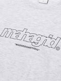 mahagrid (マハグリッド)   THIRD LOGO LS TEE [LIGHT GREY]