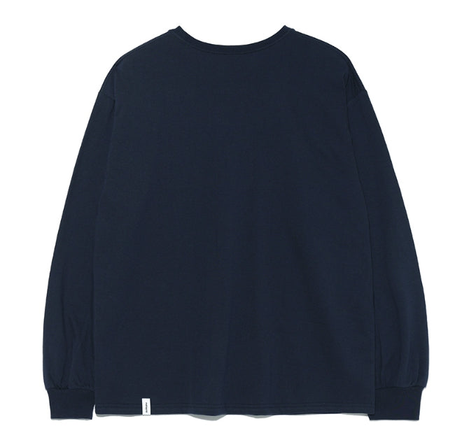 mahagrid (マハグリッド)   THIRD LOGO LS TEE [DARK NAVY]