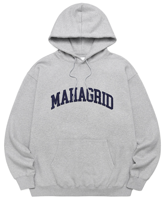 mahagrid (マハグリッド) VARSITY LOGO HOODIE [GREY]