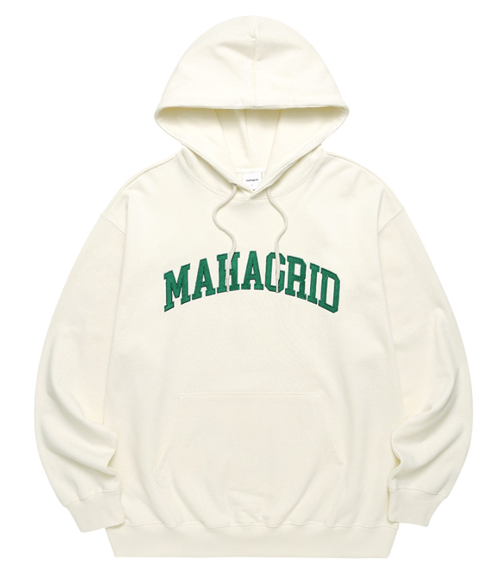 mahagrid (マハグリッド) VARSITY LOGO HOODIE [CREAM]