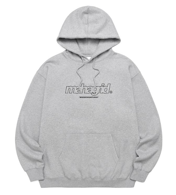 mahagrid (マハグリッド) THIRD LOGO HOODIE [GREY]