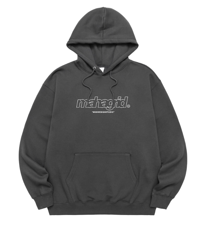mahagrid (マハグリッド) THIRD LOGO HOODIE [CHARCOAL]