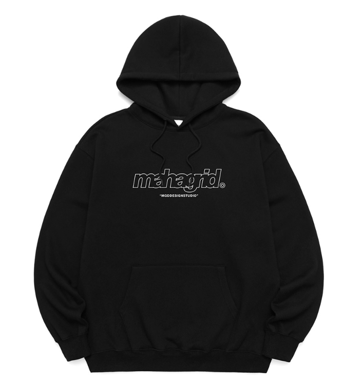 mahagrid (マハグリッド) THIRD LOGO HOODIE [BLACK]