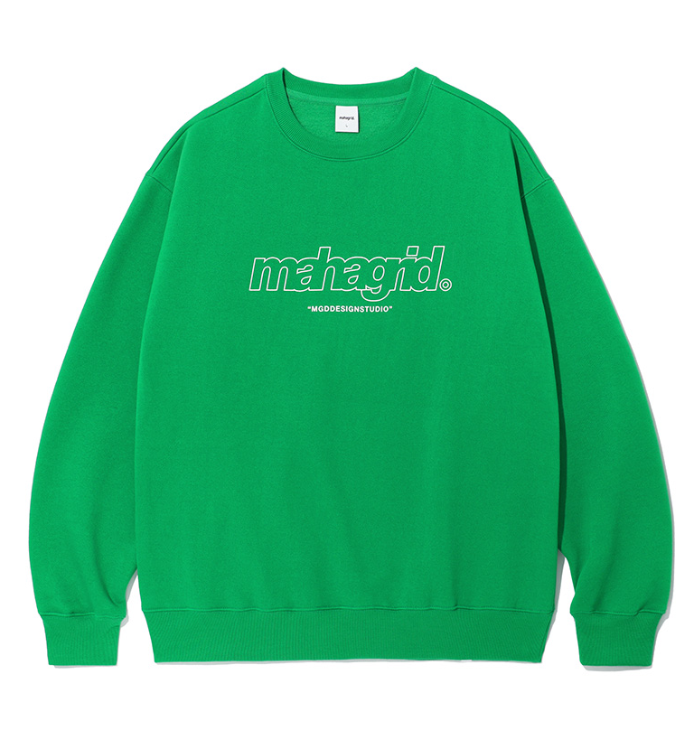 mahagrid (マハグリッド) THIRD LOGO CREWNECK [GREEN]
