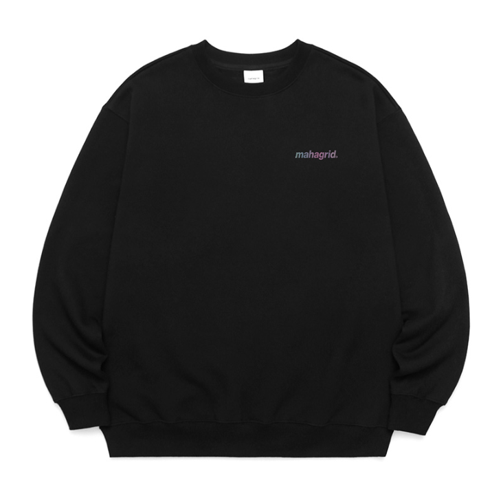 mahagrid (マハグリッド) RAINBOW REFLECTIVE LOGO CREWNECK [BLACK]