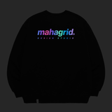mahagrid (マハグリッド) RAINBOW REFLECTIVE LOGO CREWNECK [BLACK]