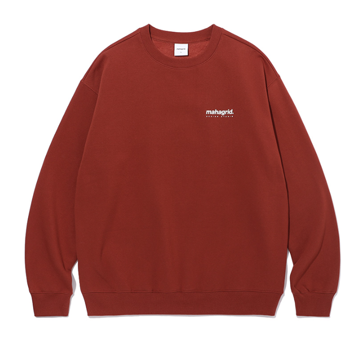 mahagrid (マハグリッド) ORIGIN LOGO CREWNECK [BRICK]