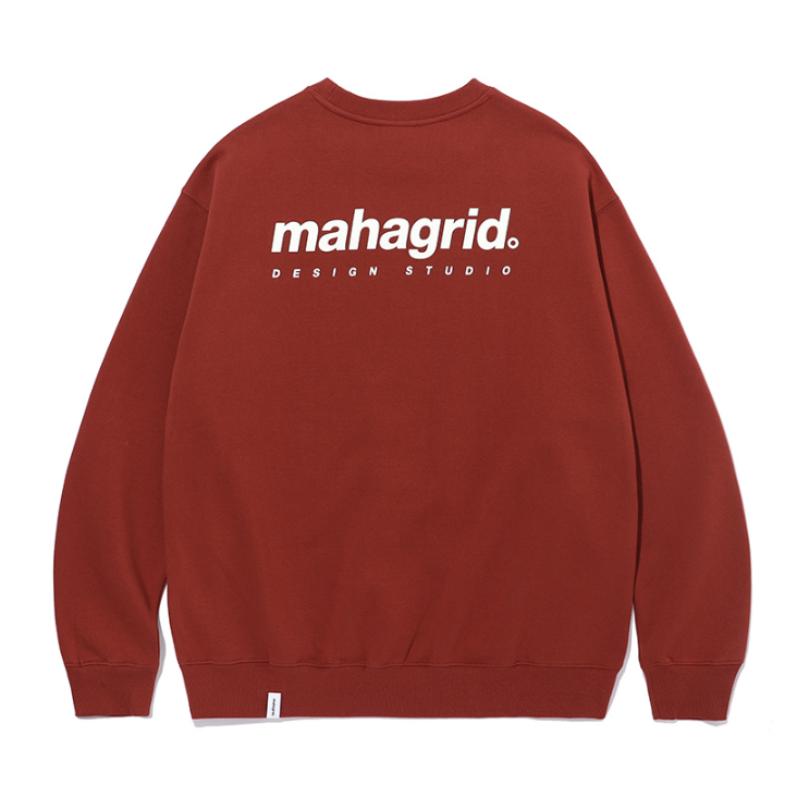 mahagrid (マハグリッド) ORIGIN LOGO CREWNECK [BRICK]
