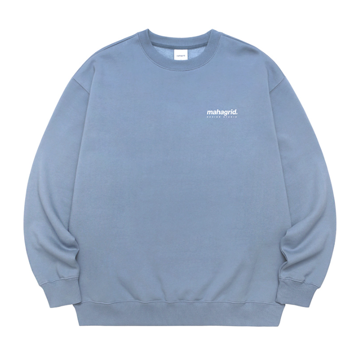 mahagrid (マハグリッド) ORIGIN LOGO CREWNECK [BLUE]