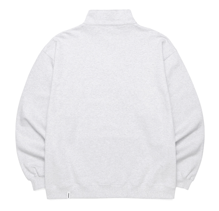 mahagrid (マハグリッド) ARC LOGO HALF ZIP SWEATSHIRT [LIGHT GREY]