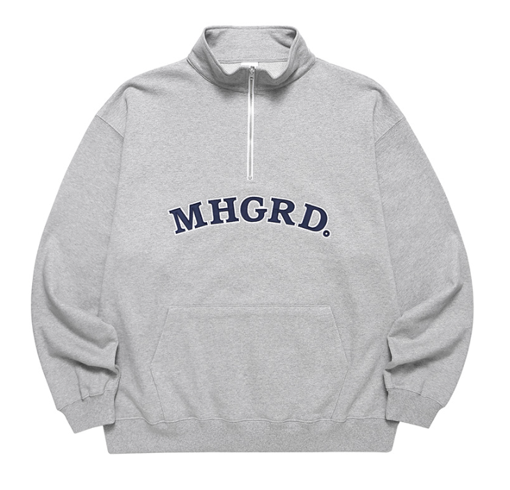 mahagrid (マハグリッド) ARC LOGO HALF ZIP SWEATSHIRT [GREY]