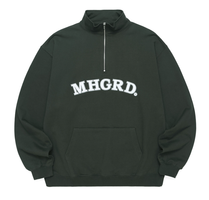 mahagrid (マハグリッド) ARC LOGO HALF ZIP SWEATSHIRT [GREEN]