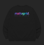 mahagrid (マハグリッド)  RAINBOW REFLECTIVE LOGO CREWNECK [GREY]
