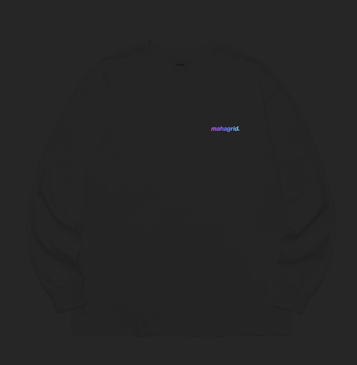 mahagrid (マハグリッド)   RAINBOW REFLECTIVE LOGO LS TEE [WHITE]