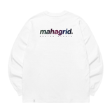 mahagrid (マハグリッド)   RAINBOW REFLECTIVE LOGO LS TEE [WHITE]