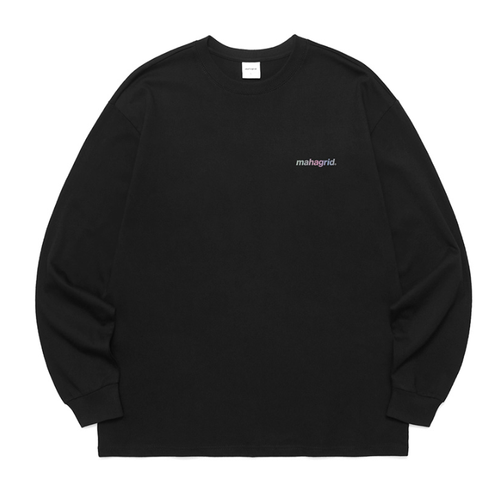 mahagrid (マハグリッド)   RAINBOW REFLECTIVE LOGO LS TEE [BLACK]