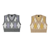 ReinSein（レインセイン）Grey Argyle Knitwear vest