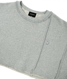 ReinSein（レインセイン）Gray Cutting cropped sweatshirt