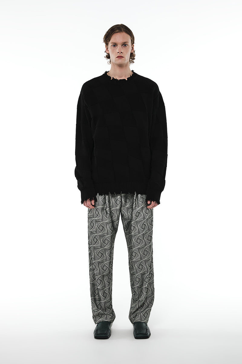 MMIC(エムエムアイシー) CHECKERBOARD PULLOVER BK