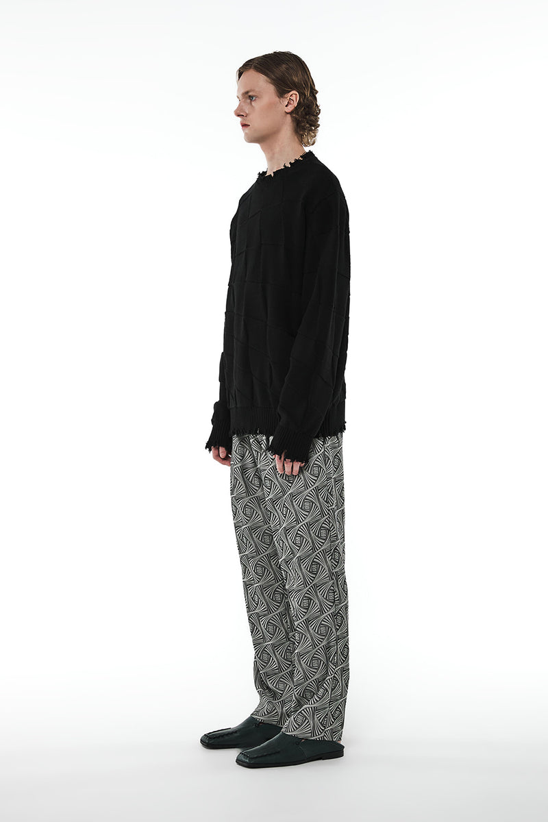 MMIC(エムエムアイシー) CHECKERBOARD PULLOVER BK
