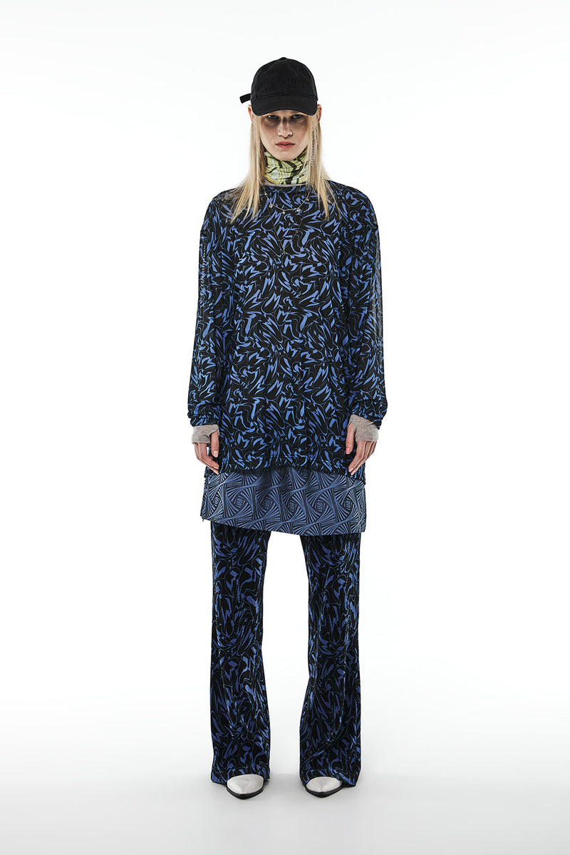 MMIC(エムエムアイシー) LOGO MESH L/SL T SHIRT BL