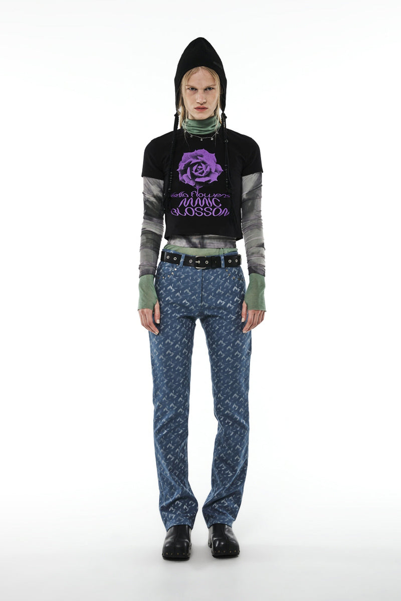 MMIC(エムエムアイシー)   LOGO JACQUARD 5P PANTS BL