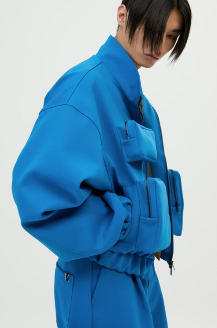 イーエスシースタジオ(ESC STUDIO) multi pocket blouson(blue)