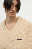 イーエスシースタジオ(ESC STUDIO) v-neck knit vest and brooch(beige)