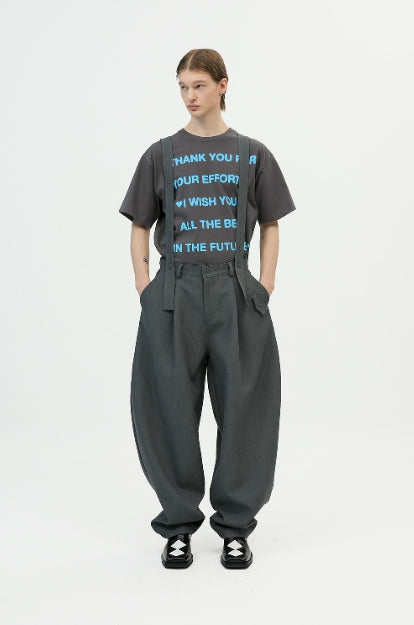 イーエスシースタジオ(ESC STUDIO) suspender balloon pants(grey)
