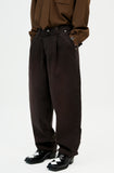 イーエスシースタジオ(ESC STUDIO) color washing denim pocket pants(brown)